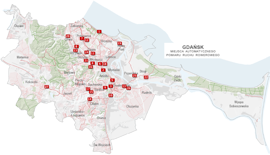 mapa rowerowa - liczniki 2017