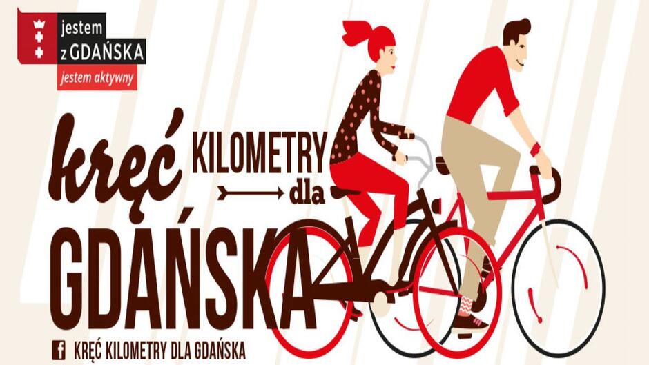 Tegoroczna grafika promująca akcję Rowerem do pracy i szkoły - Kręć kilometry dla Gdańska.