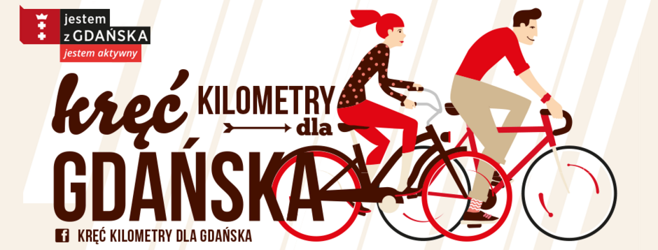 Plakat gry Rowerem do szkoły i pracy - Kręć kilometry dla Gdańska  2020.